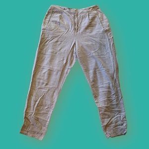 Adorable baby blue & white plus-size trousers!!